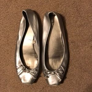 Target Mossimo silver ballet flats